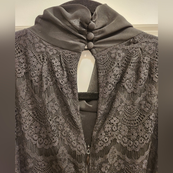 White House Black Market black cut in lace bodice jumpsuit size 8 - Picture 10 of 11